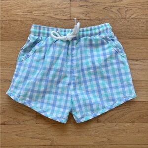 EUC Elastic Waist Classic Preppy Gingham Shorts